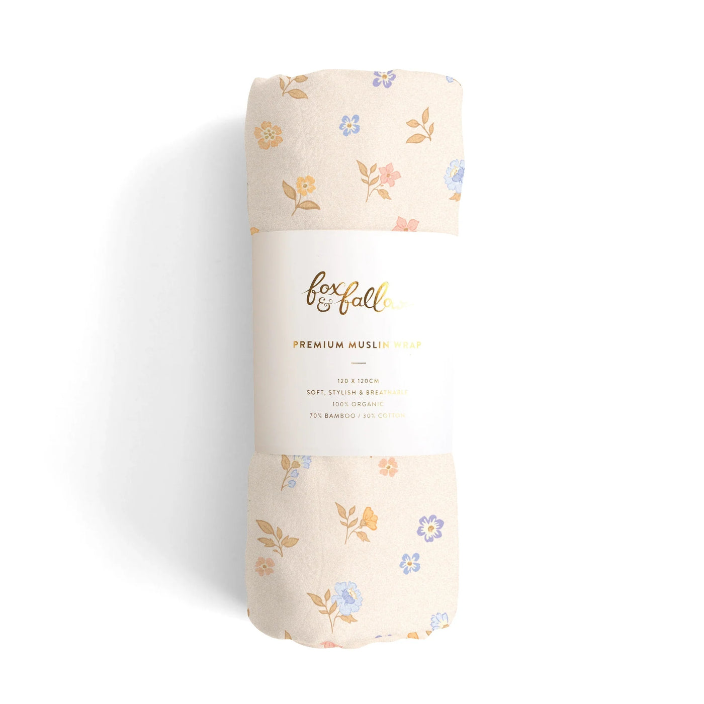 Baby Swaddle / Organic Muslin Wrap - Meadow