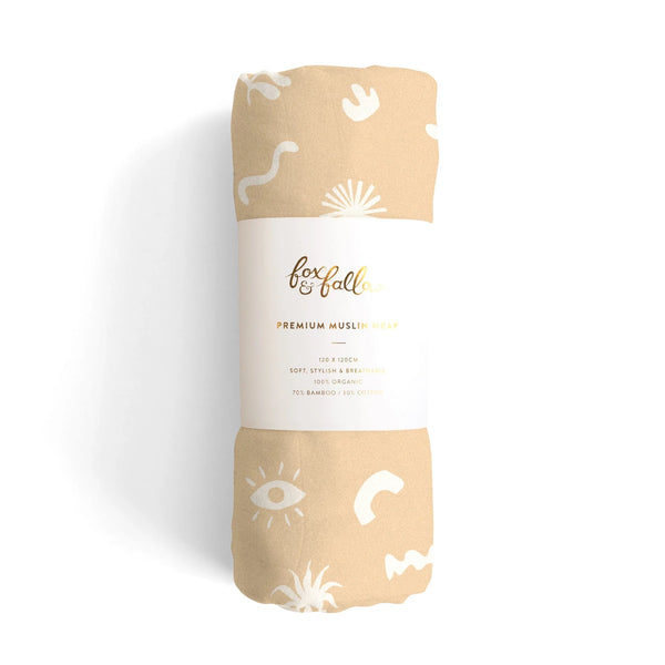 Baby Swaddle / Organic Muslin Wrap - Fresco