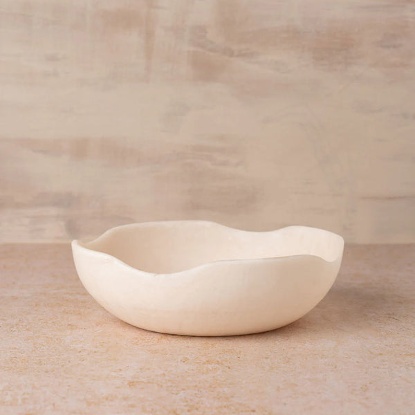 Flow Resin Small Salad Bowl | Marshmallow