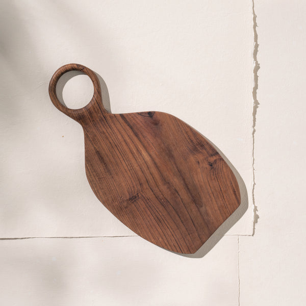 Teak Loop Handle Cheese Board - Large